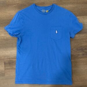 Polo by Ralph Lauren Men's Sky Blue Pocket Tee Shirt Classic Fit